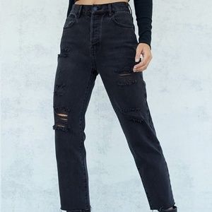 PacSun High Waisted Straight Leg Jeans- Black